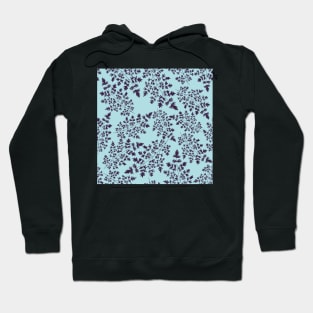 Hedgerow ferns on soft blue. Hoodie